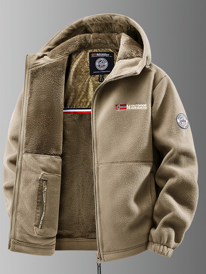 Men's Hooded Zip-Up Lined Jacket