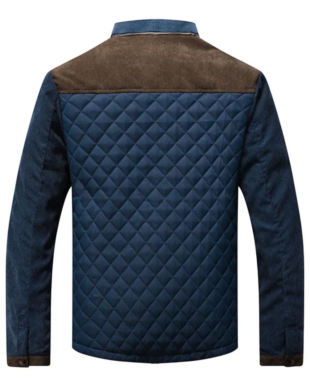 Men's Quilted Jacket with High Collar - Elena Harper