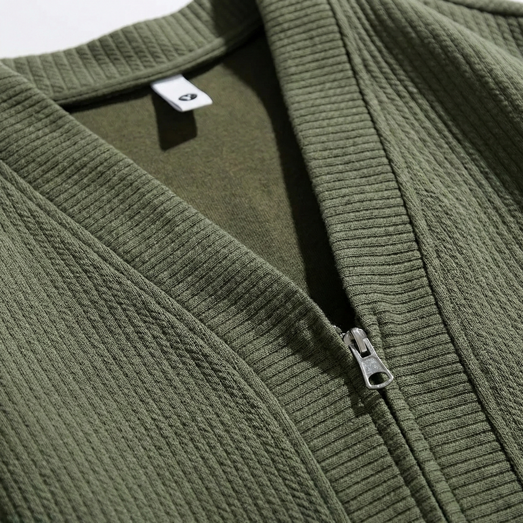 Men's Zip-Up Shawl Collar Jacket