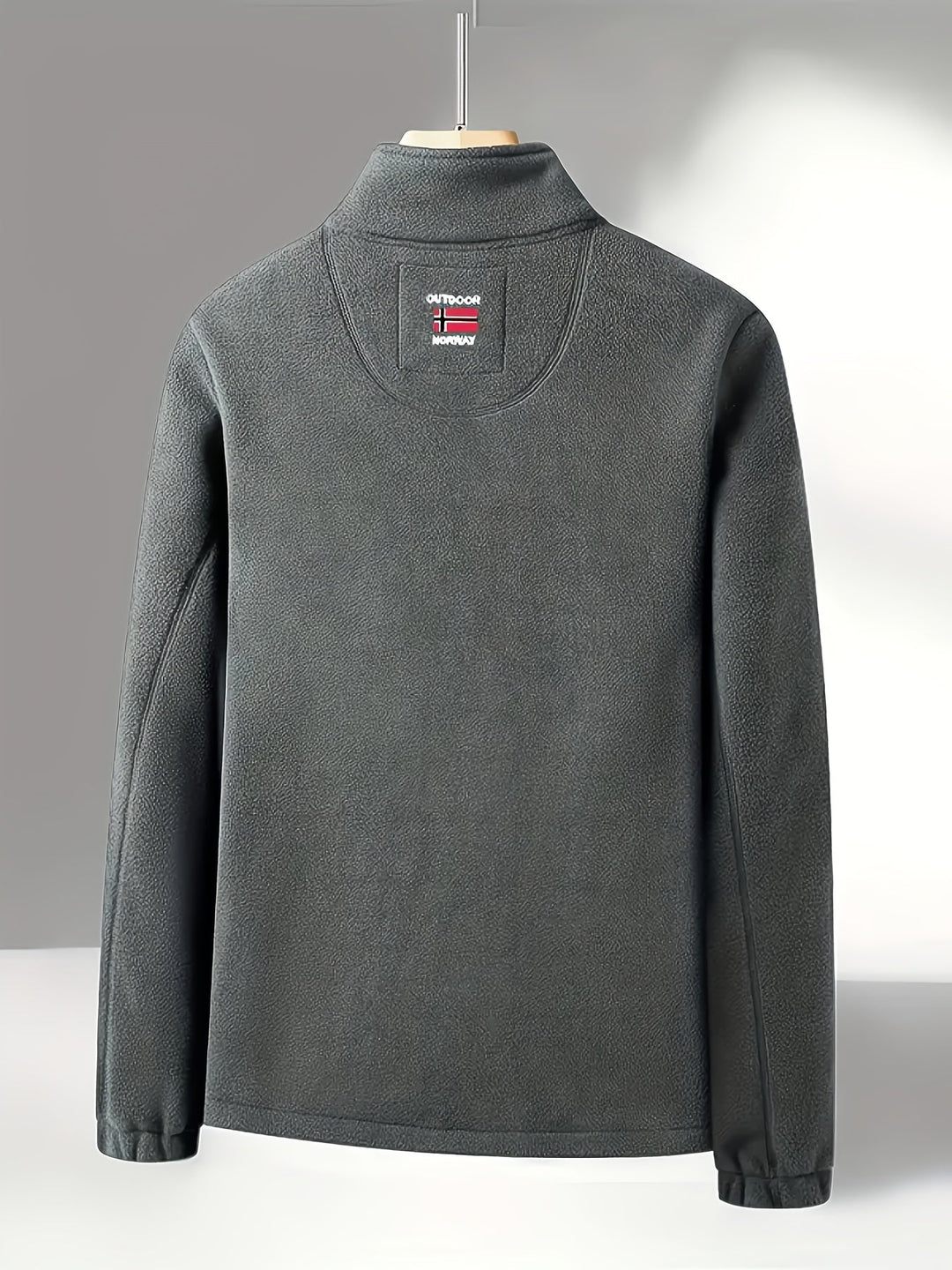 Lightweight and Warm Men's Fleece Jacket with High Collar