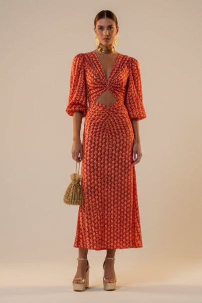 Women's Flowing Midi Elegant Dress - Effortless Summer Style