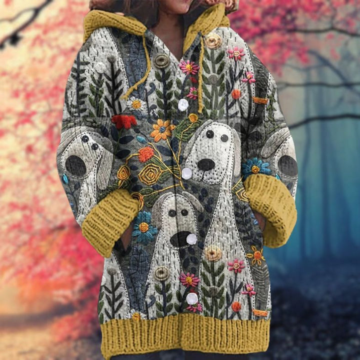 Warm Button-Up Hoodie, view 8 - Elena Harper