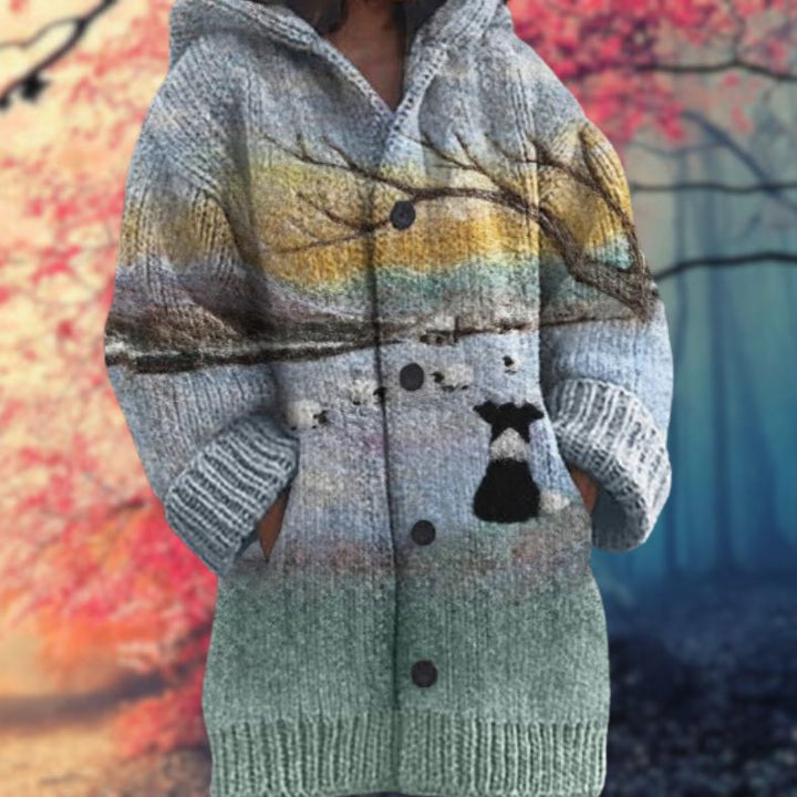 Warm Button-Up Hoodie, view 9 - Elena Harper