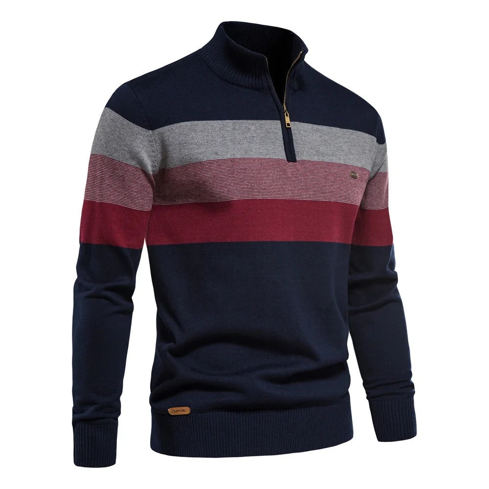 Adrien - Elegant Refined Half-Zip Sweater for Men