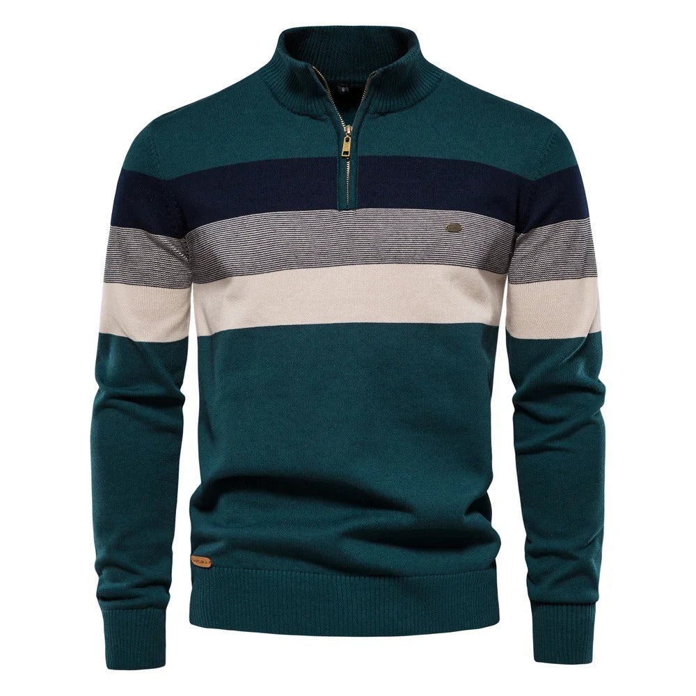 Adrien - Elegant Refined Half-Zip Sweater for Men