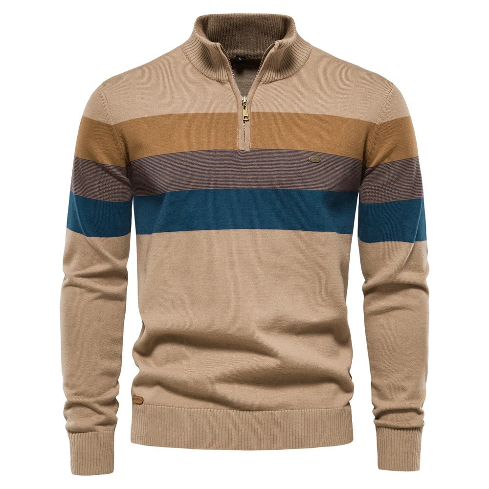 Adrien - Elegant Refined Half-Zip Sweater for Men