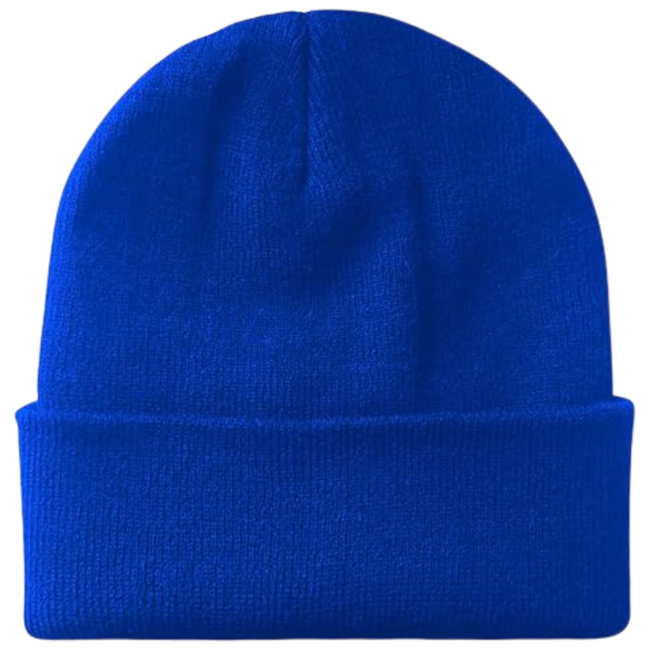 Knit Cuffed Beanie with Fold-Up Brim for Winter