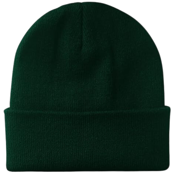 Knit Cuffed Beanie with Fold-Up Brim for Winter