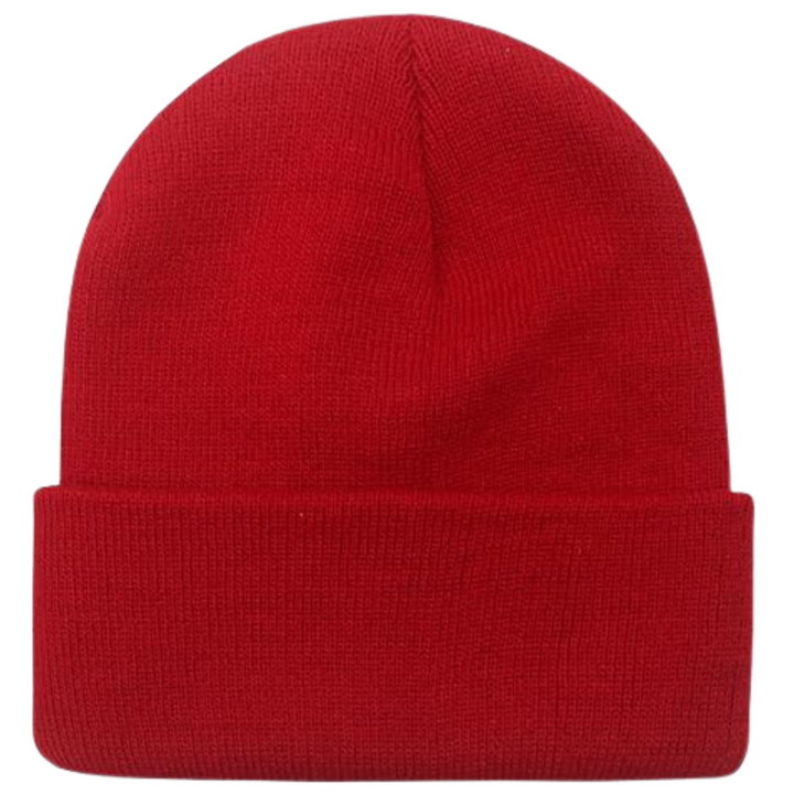 Knit Cuffed Beanie with Fold-Up Brim for Winter