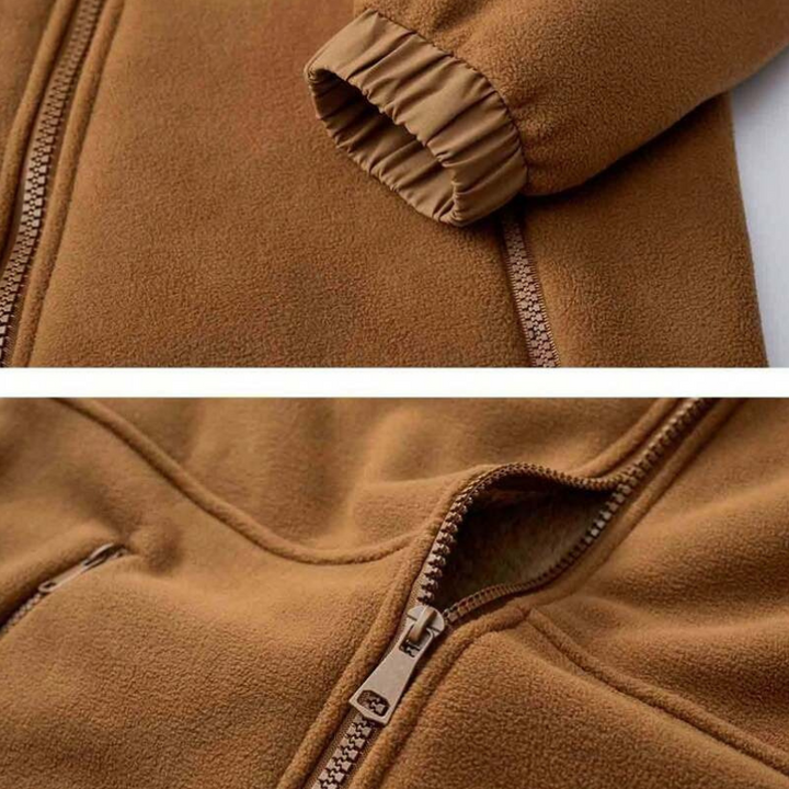 Premium Fleece Winter Jacket for Men – Hood and Zippered Pockets
