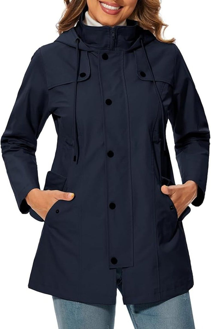 Waterproof Rain Jacket with Hood for Women