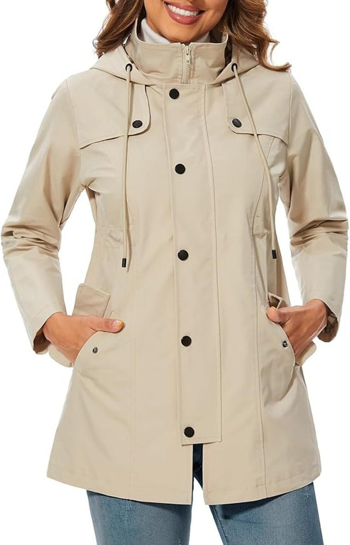 Waterproof Rain Jacket with Hood for Women