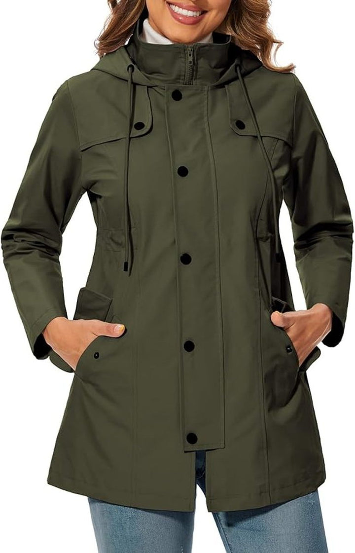 Waterproof Rain Jacket with Hood for Women