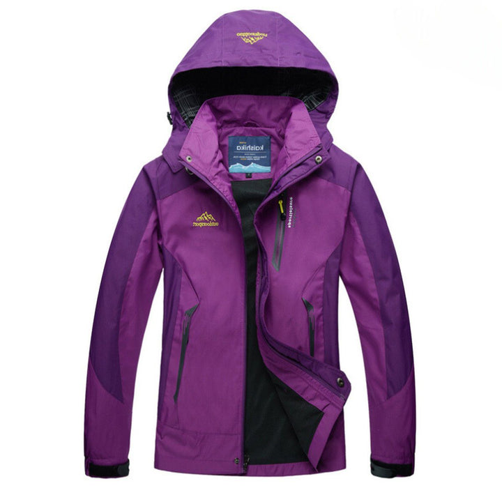 Waterproof Hiking Jacket with Hood for Women