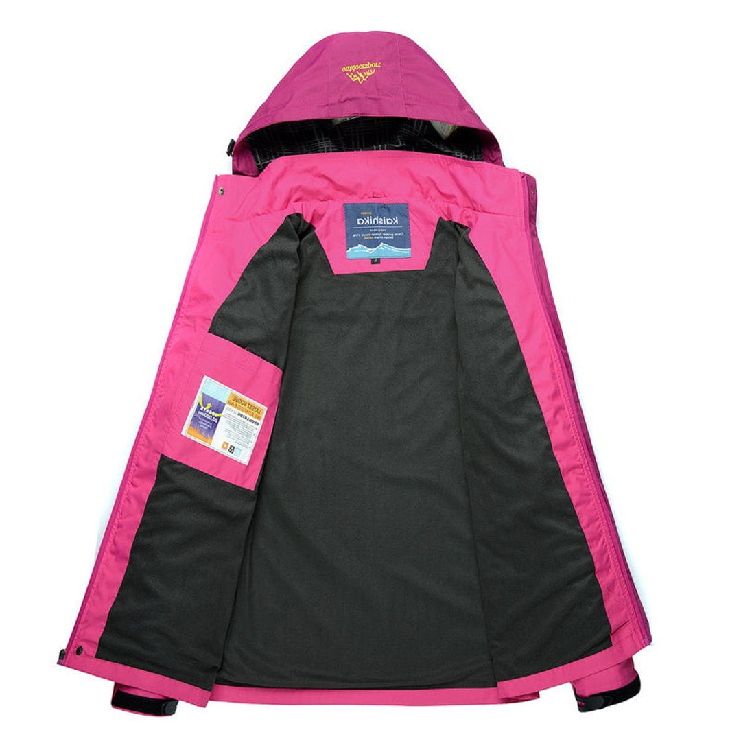 Waterproof Hiking Jacket with Hood for Women