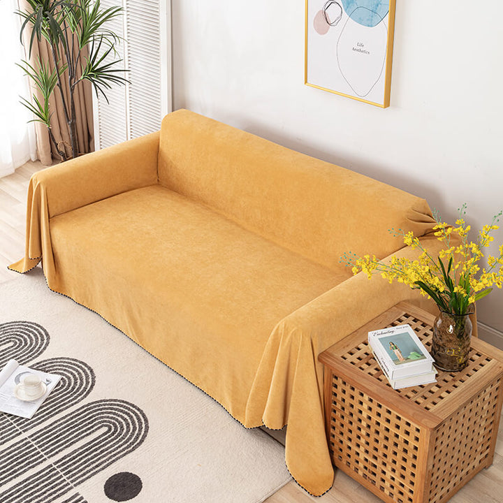 Waterproof Sofa Throws with Jacquard Edge and Non-Slip Feature