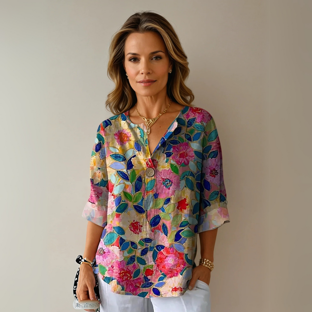 Arlene Stylish Blouse with Floral Print - Elena Harper