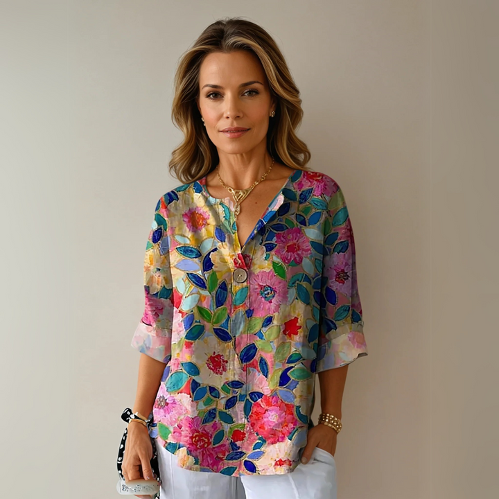 Arlene Stylish Blouse with Floral Print - Elena Harper