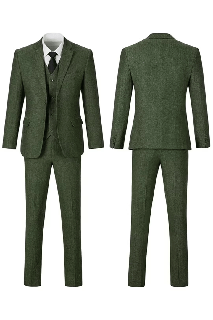 LAURENT MONACO | HERRINGBONE SUIT FOR MEN