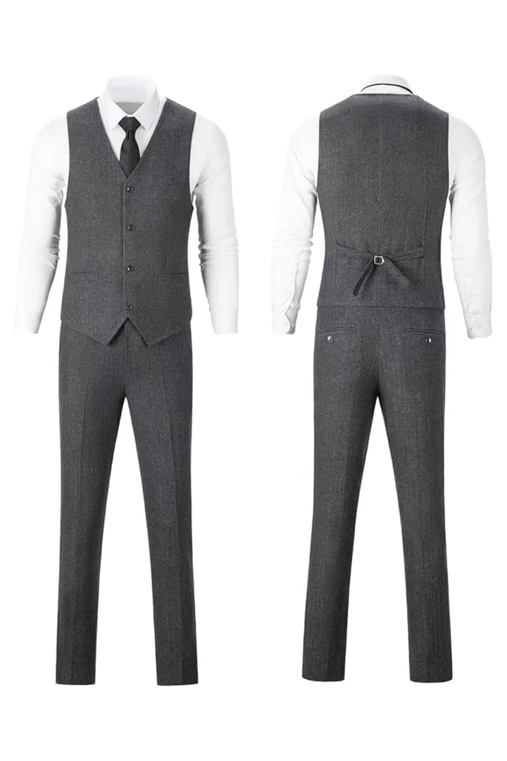 LAURENT MONACO | HERRINGBONE SUIT FOR MEN