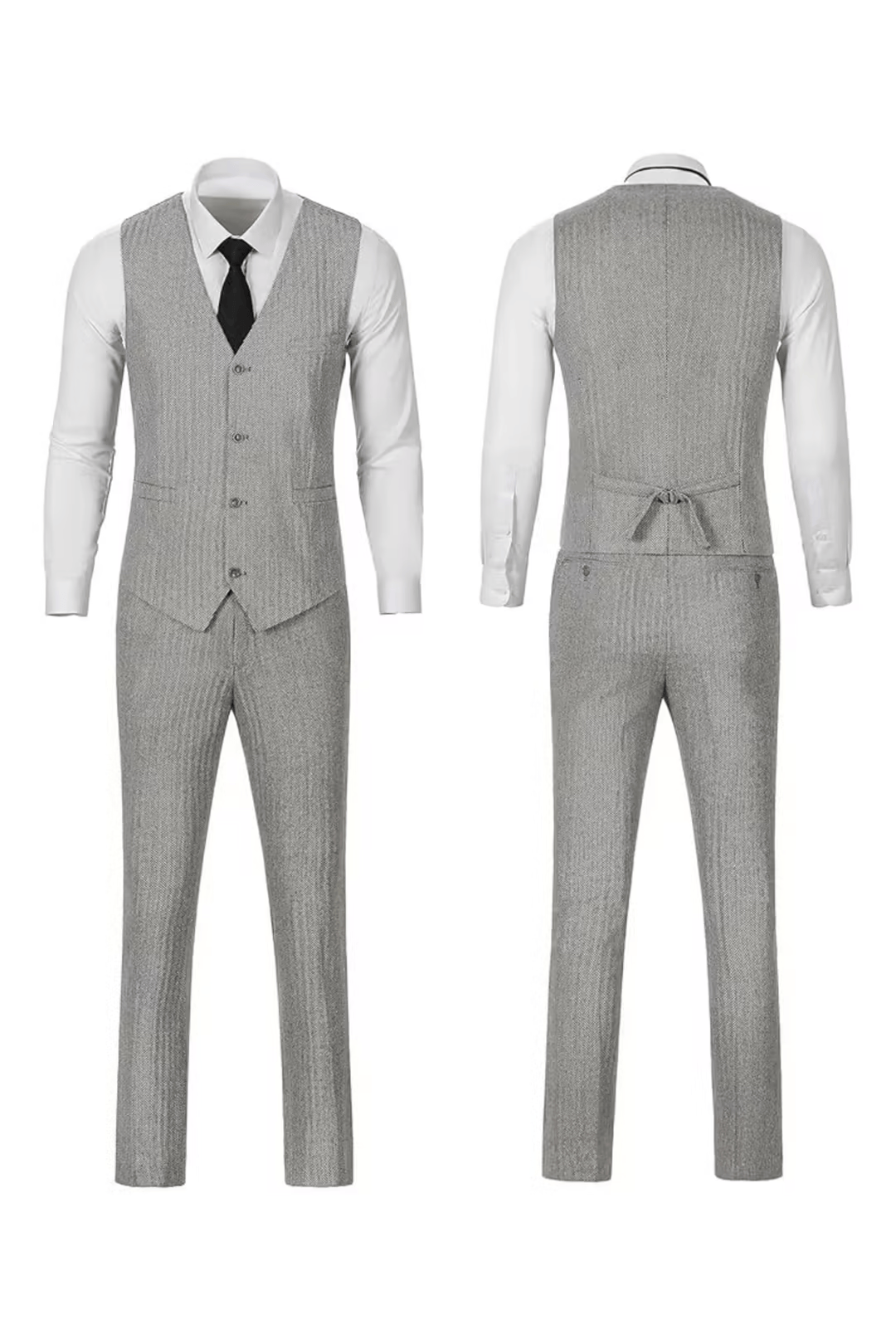 LAURENT MONACO | HERRINGBONE SUIT FOR MEN