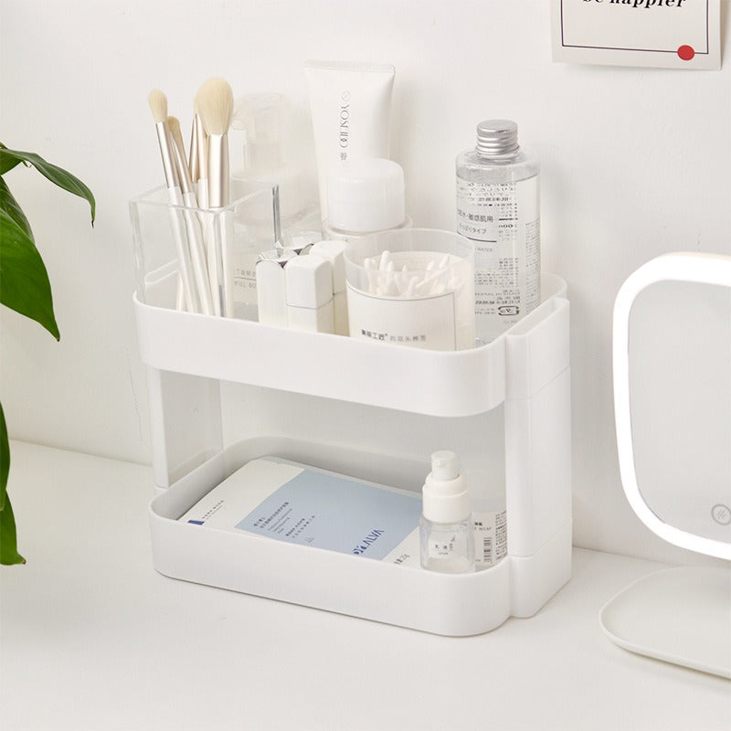 White Rounded Desk Storage Shelf - Elena Harper