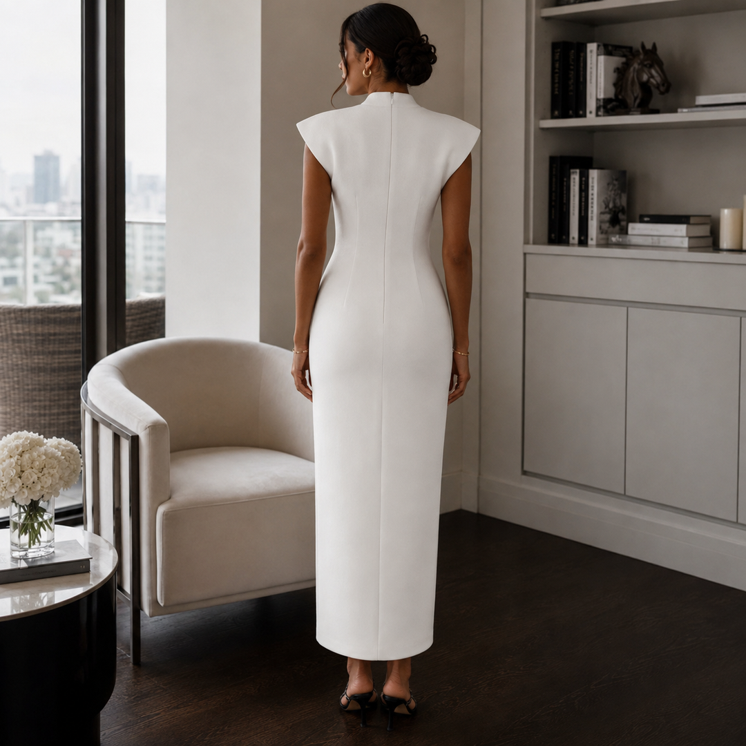 Women's Tailored Maxi Dress – Sleeveless, Suitable for Summer and Casual Use