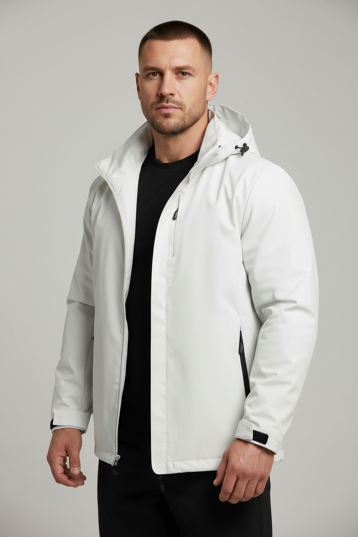 Men's Winter Jacket with Hood - Insulated & Water-Repellent