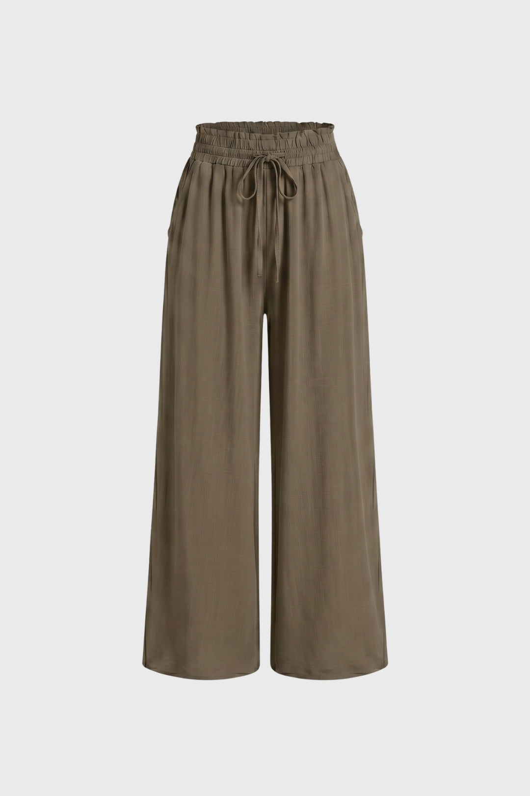 Wide Palazzo Trousers Ladies High Waist Elastic Band