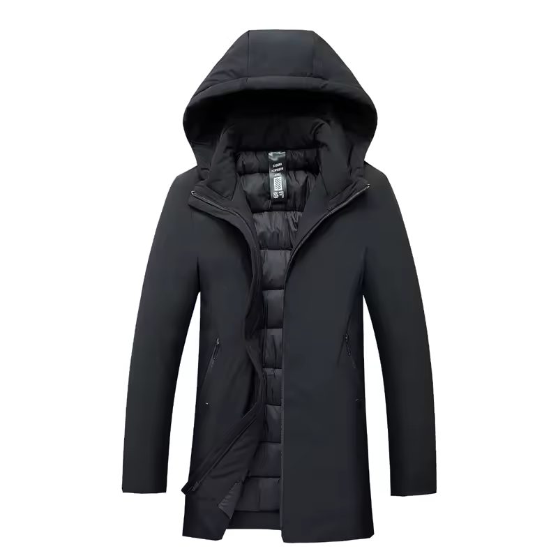 Winter Jacket Parka with Removable Hood for Men