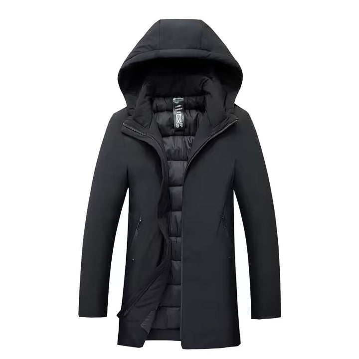 Winter Jacket Parka with Removable Hood for Men