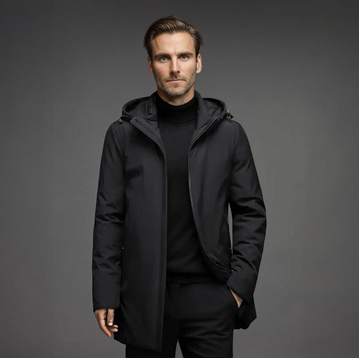 Winter Jacket Parka with Removable Hood for Men