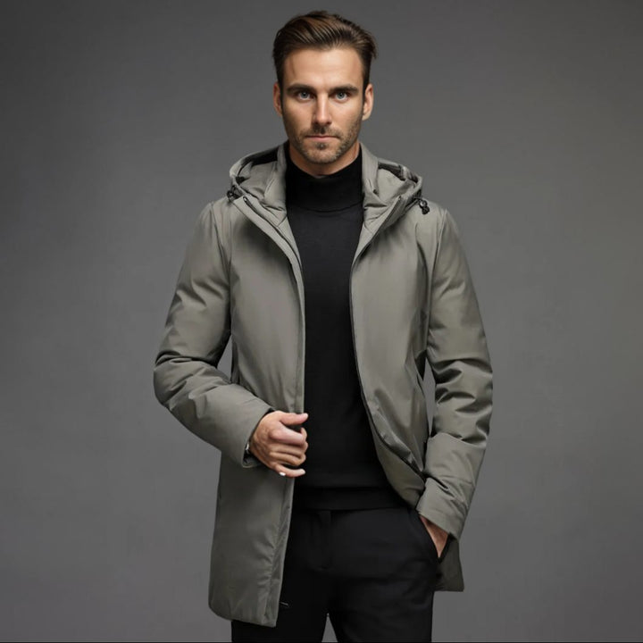 Winter Jacket Parka with Removable Hood for Men