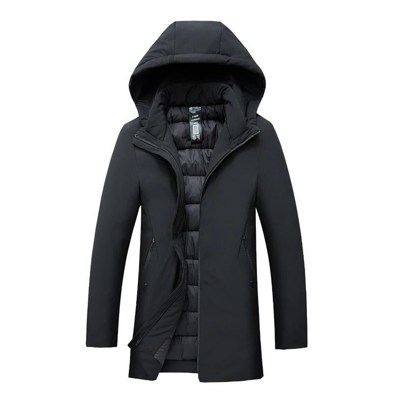 Winter Jacket Parka with Removable Hood for Men