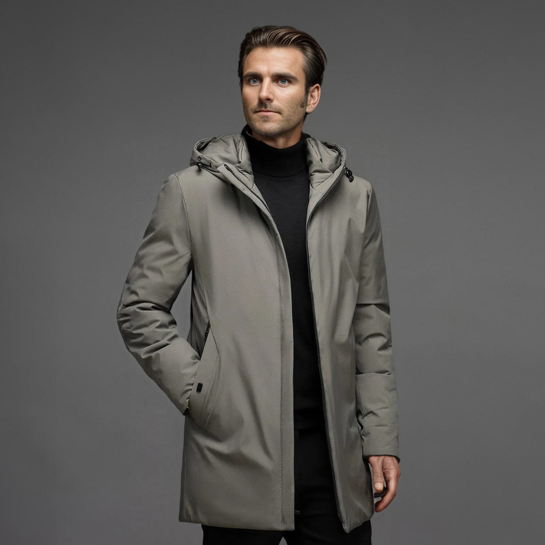 Winter Jacket Parka with Removable Hood for Men