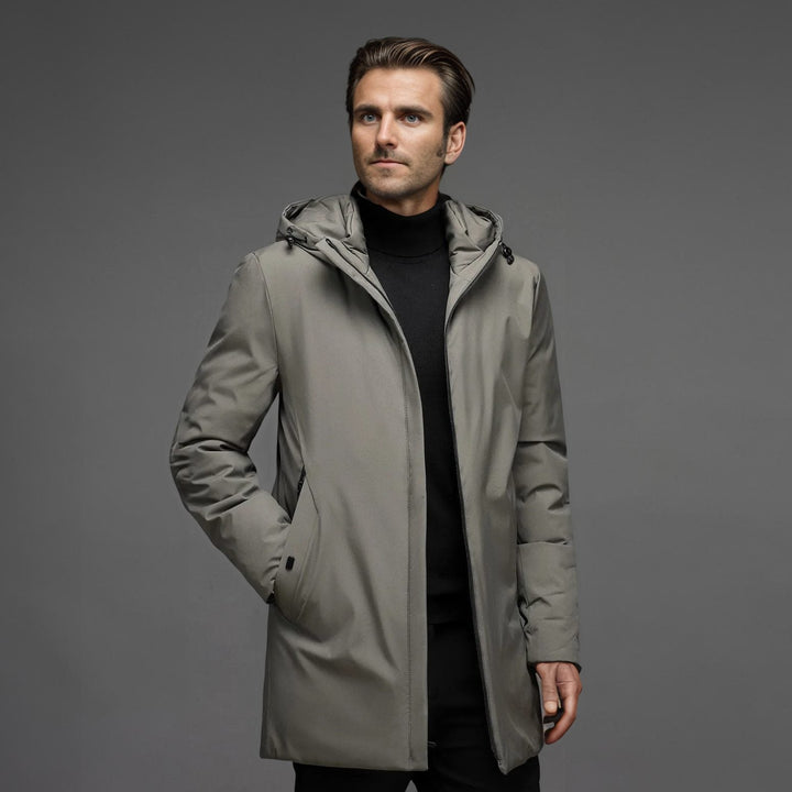 Winter Jacket Parka with Removable Hood for Men