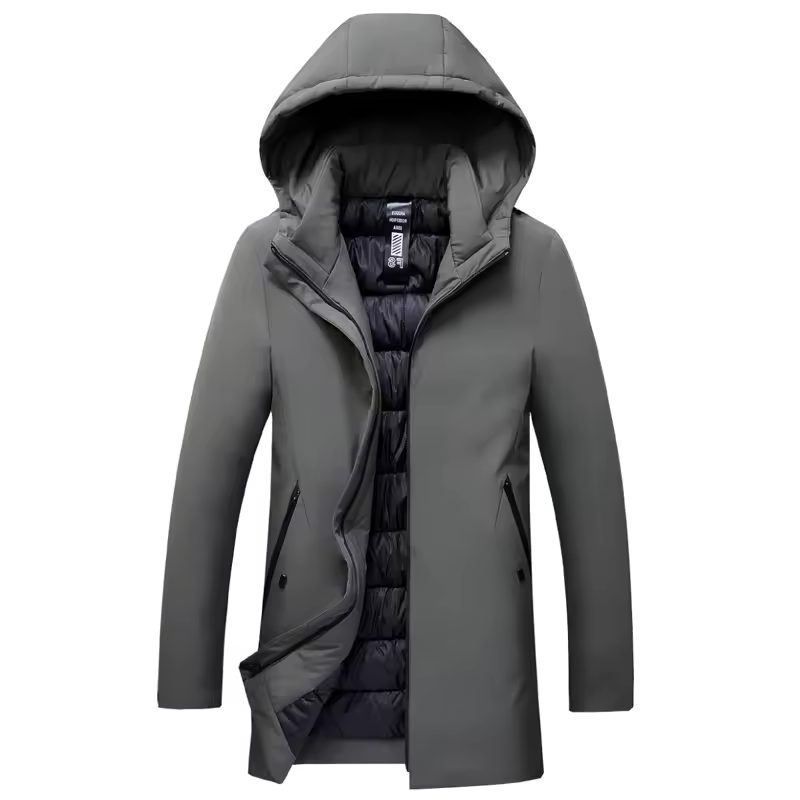Winter Jacket Parka with Removable Hood for Men