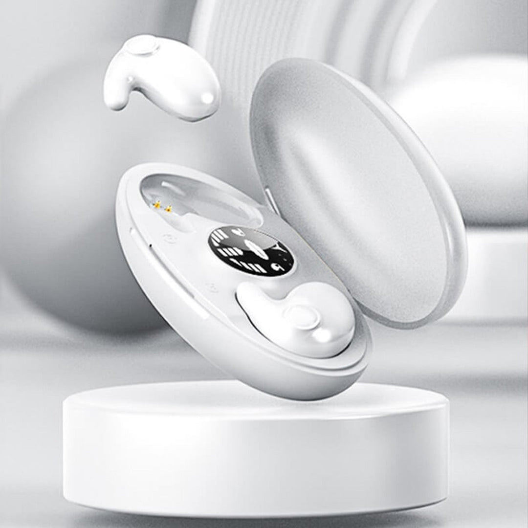 Wireless Bluetooth Earbuds With Active Noise Cancelling Ultra-Thin Sleep Design And 24-Hour Playback