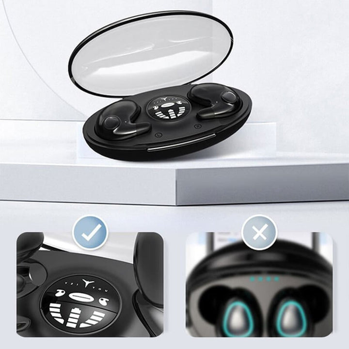 Wireless Bluetooth Earbuds With Active Noise Cancelling Ultra-Thin Sleep Design And 24-Hour Playback