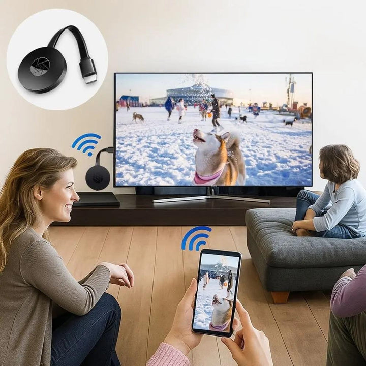 Wireless Screen Mirror Adapter With 1080p HDMI Dongle
