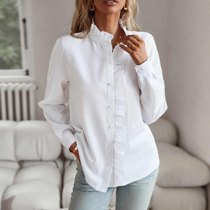 Alice | Ruffled Button Blouse