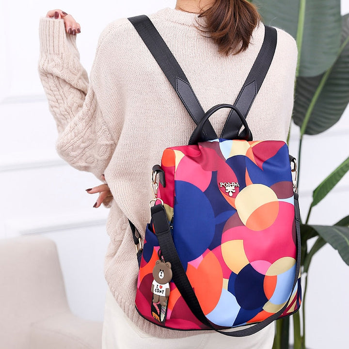 Women's Anti-Theft Backpack - Water-Resistant Multi-Compartment