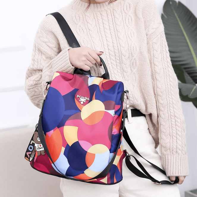 Women's Anti-Theft Backpack - Water-Resistant Multi-Compartment