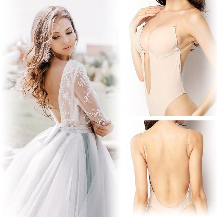 Women's Backless Bodysuit Bra for Invisible Support