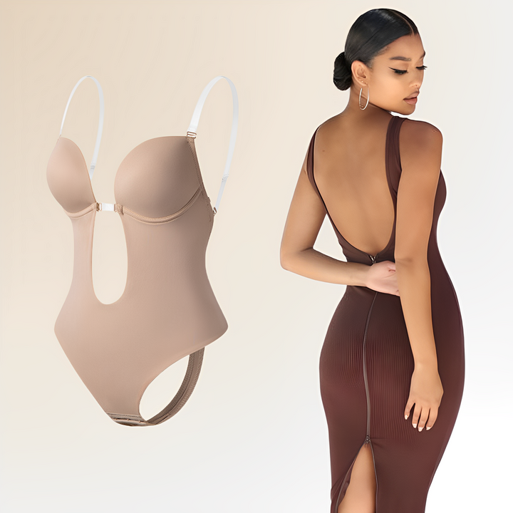Women's Backless Bodysuit Bra for Invisible Support