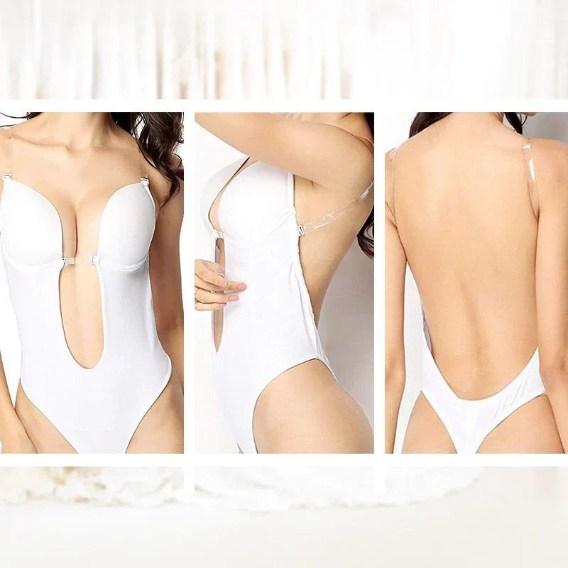 Women's Backless Bodysuit Bra for Invisible Support