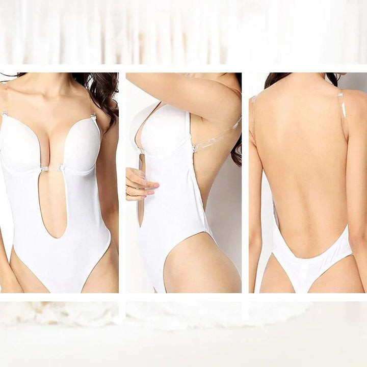 Women's Backless Bodysuit Bra for Invisible Support