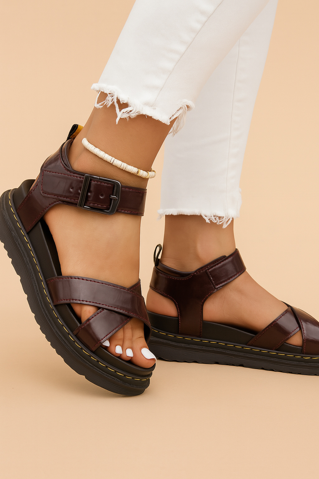 Women's Strappy Platform Sandals - Chic Comfort for Summer