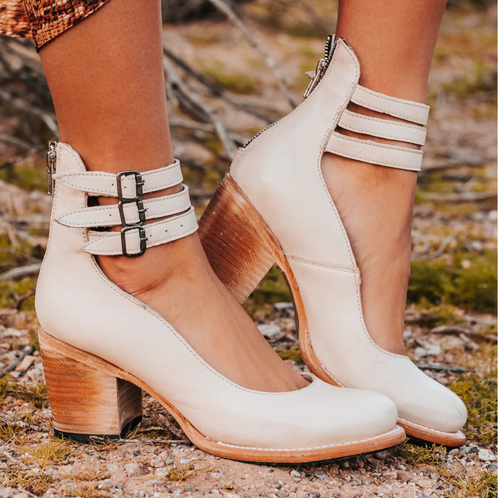 Women's Strappy Ankle Strap Block Heel Sandals