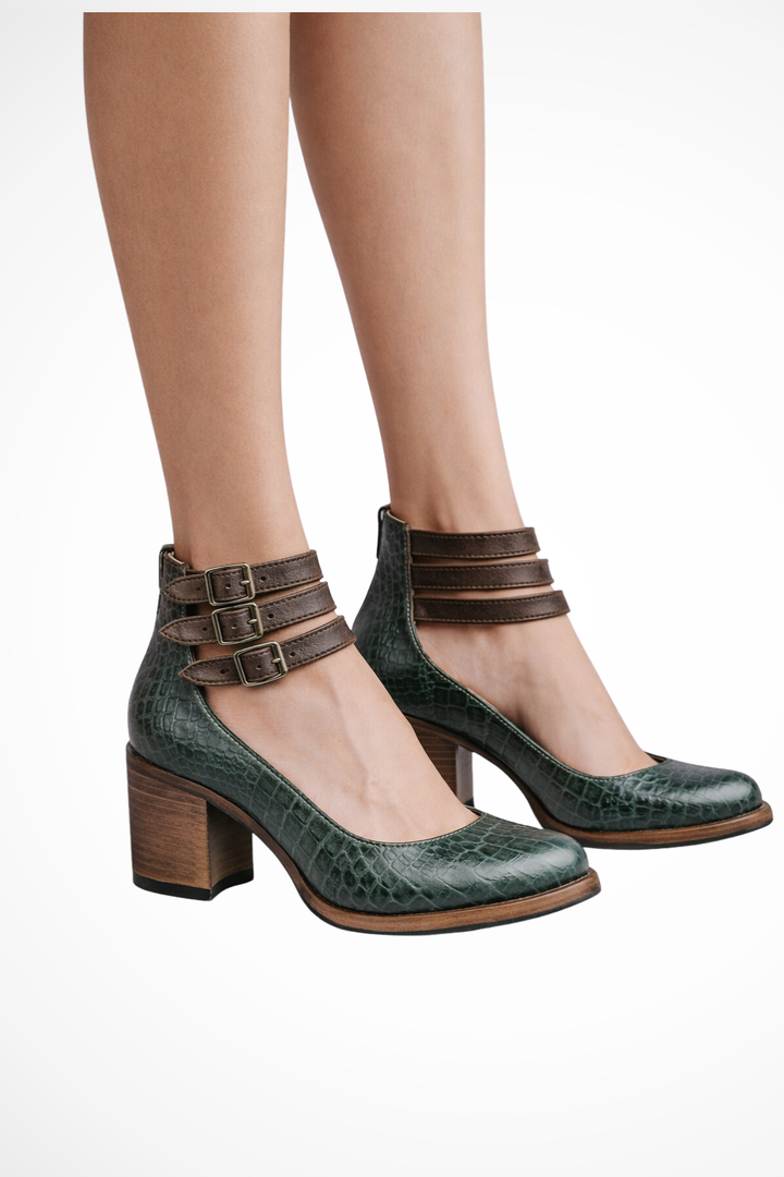 Women's Strappy Ankle Strap Block Heel Sandals